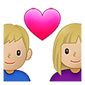 👨🏼‍❤️‍👩🏼 Emoji Pareja Enamorada - Hombre: Tono De Piel Claro Medio, Mujer: Tono De Piel Claro Medio en Samsung One UI 4.0 January 2022.