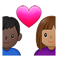 👨🏽‍❤️‍👩🏿 Emoji Pareja Enamorada - Hombre: Tono De Piel Medio, Mujer: Tono De Piel Oscuro en Samsung One UI 4.0 January 2022.