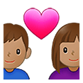 👨🏽‍❤️‍👩🏽 Emoji Casal Apaixonado - Homem: Pele Morena, Mulher: Pele Morena na Samsung One UI 4.0 January 2022.