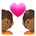 💑🏾 Emoji Casal Apaixonado, Pele Morena Escura na Samsung One UI 4.0 January 2022.