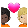 🧑🏿‍❤️‍🧑🏼 Emoji Liebespaar: Person, Person, dunkle Hautfarbe, mittelhelle Hautfarbe Samsung One UI 4.0 January 2022.