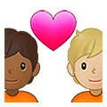 Emoji 🧑🏾‍❤️‍🧑🏼 Coppia Con Cuore: persona, persona, Carnagione Abbastanza Scura, Carnagione Abbastanza Chiara su Samsung One UI 4.0 January 2022.