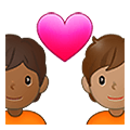 🧑🏾‍❤️‍🧑🏽 Emoji Casal Apaixonado: Pessoa, Pessoa, Pele Morena Escura, Pele Morena na Samsung One UI 4.0 January 2022.