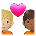 Emoji 🧑🏼‍❤️‍🧑🏾 Coppia Con Cuore: persona, persona, Carnagione Abbastanza Chiara, Carnagione Abbastanza Scura su Samsung One UI 4.0 January 2022.