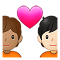 🧑🏽‍❤️‍🧑🏻 Emoji Liebespaar: Person, Person, mittlere Hautfarbe, helle Hautfarbe Samsung One UI 4.0 January 2022.