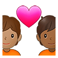 🧑🏽‍❤️‍🧑🏾 Emoji Liebespaar: Person, Person, mittlere Hautfarbe, mitteldunkle Hautfarbe Samsung One UI 4.0 January 2022.