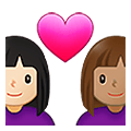 👩🏻‍❤️‍👩🏽 Emoji Casal Apaixonado - Mulher: Pele Clara, Mulher: Pele Morena Clara na Samsung One UI 4.0 January 2022.