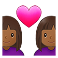 👩🏾‍❤️‍👩🏾 Emoji Pareja Enamorada - Mujer: Tono De Piel Oscuro Medio, Mujer: Tono De Piel Oscuro Medio en Samsung One UI 4.0 January 2022.