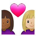 👩🏾‍❤️‍👩🏼 Emoji Pareja Enamorada - Mujer: Tono De Piel Oscuro Medio, Mujer: Tono De Piel Claro Medio en Samsung One UI 4.0 January 2022.