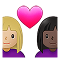 Emoji 👩🏼‍❤️‍👩🏿 Coppia Con Cuore - Donna: Carnagione Abbastanza Chiara, Donna: Carnagione Scura su Samsung One UI 4.0 January 2022.
