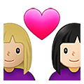 👩🏼‍❤️‍👩🏻 Emoji Pareja Enamorada - Mujer: Tono De Piel Claro Medio, Mujer: Tono De Piel Claro en Samsung One UI 4.0 January 2022.