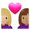 👩🏼‍❤️‍👩🏽 Emoji Liebespaar - Frau: mittelhelle Hautfarbe, Frau: mittlere Hautfarbe Samsung One UI 4.0 January 2022.