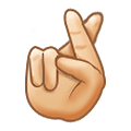 🤞🏻 Emoji Hand mit gekreuzten Fingern: helle Hautfarbe Samsung One UI 4.0 January 2022.