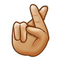🤞🏼 Emoji Hand mit gekreuzten Fingern: mittelhelle Hautfarbe Samsung One UI 4.0 January 2022.