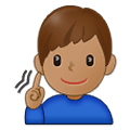 Emoji 🧏🏽‍♂️ Uomo Con Problemi Di Udito: Carnagione Olivastra su Samsung One UI 4.0 January 2022.