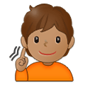 🧏🏽 Emoji gehörlose Person: mittlere Hautfarbe Samsung One UI 4.0 January 2022.