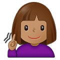 Emoji 🧏🏽‍♀️ Donna Con Problemi Di Udito: Carnagione Olivastra su Samsung One UI 4.0 January 2022.