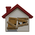 Emoji 🏚️ Casa In Rovina su Samsung One UI 4.0 January 2022.