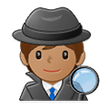 Emoji 🕵🏽 Detective: Carnagione Olivastra su Samsung One UI 4.0 January 2022.