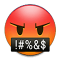 Emoji 🤬 Faccina Con Simboli Sulla Bocca su Samsung One UI 4.0 January 2022.