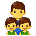 Emoji 👨‍👦‍👦 Famiglia: Uomo, Bambino E Bambino su Samsung One UI 4.0 January 2022.