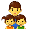 Émoji 👨‍👧‍👦 Famille : Homme, Fille Et Garçon sur Samsung One UI 4.0 January 2022.