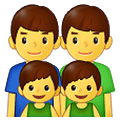 Émoji 👨‍👨‍👦‍👦 Famille : Homme, Homme, Garçon Et Garçon sur Samsung One UI 4.0 January 2022.