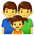 Emoji 👨‍👨‍👧 Famiglia: Uomo, Uomo E Bambina su Samsung One UI 4.0 January 2022.