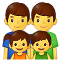 Emoji 👨‍👨‍👧‍👦 Famiglia: Uomo, Uomo, Bambina E Bambino su Samsung One UI 4.0 January 2022.