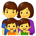 👨‍👩‍👧‍👦 Emoji Familia: Hombre, Mujer, Niña, Niño en Samsung One UI 4.0 January 2022.