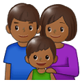 👪🏾 Emoji Família, Pele Morena Escura na Samsung One UI 4.0 January 2022.