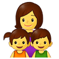 👩‍👧‍👦 Emoji Família: Mulher, Menina E Menino na Samsung One UI 4.0 January 2022.