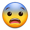 Emoji 😨 Faccina Impaurita su Samsung One UI 4.0 January 2022.