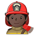 🧑🏿‍🚒 Emoji Feuerwehrmann/-frau: dunkle Hautfarbe Samsung One UI 4.0 January 2022.