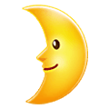 🌛 Emoji Mondsichel mit Gesicht links Samsung One UI 4.0 January 2022.