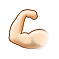 💪🏻 Emoji Bíceps: Pele Clara na Samsung One UI 4.0 January 2022.