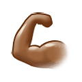 💪🏾 Emoji Bíceps: Pele Morena Escura na Samsung One UI 4.0 January 2022.