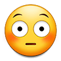 Emoji 😳 Faccina Imbarazzata su Samsung One UI 4.0 January 2022.