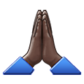 🙏🏿 Emoji Manos En Oración: Tono De Piel Oscuro en Samsung One UI 4.0 January 2022.
