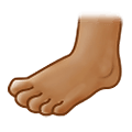 🦶🏽 Emoji Fuß: mittlere Hautfarbe Samsung One UI 4.0 January 2022.