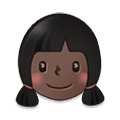 👧🏿 Emoji Mädchen: dunkle Hautfarbe Samsung One UI 4.0 January 2022.