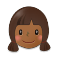 👧🏾 Emoji Menina: Pele Morena Escura na Samsung One UI 4.0 January 2022.