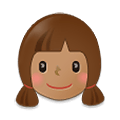 Emoji 👧🏽 Bambina: Carnagione Olivastra su Samsung One UI 4.0 January 2022.