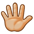 🖐🏼 Emoji Hand mit gespreizten Fingern: mittelhelle Hautfarbe Samsung One UI 4.0 January 2022.