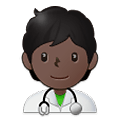 🧑🏿‍⚕️ Emoji Profesional Sanitario: Tono De Piel Oscuro en Samsung One UI 4.0 January 2022.