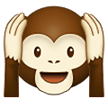 🙉 Emoji sich die Ohren zuhaltendes Affengesicht Samsung One UI 4.0 January 2022.