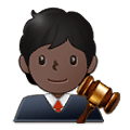 🧑🏿‍⚖️ Emoji Juiz No Tribunal: Pele Escura na Samsung One UI 4.0 January 2022.