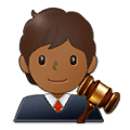🧑🏾‍⚖️ Emoji Juiz No Tribunal: Pele Morena Escura na Samsung One UI 4.0 January 2022.