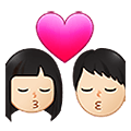 Emoji 👨🏻‍❤️‍💋‍👩🏻 Bacio Tra Coppia - Uomo: Carnagione Chiara, Donna: Carnagione Chiara su Samsung One UI 4.0 January 2022.