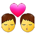 👨‍❤️‍💋‍👨 Emoji sich küssendes Paar: Mann, Mann Samsung One UI 4.0 January 2022.